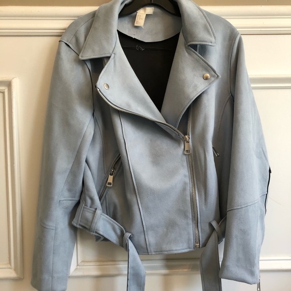 H&M Jackets & Blazers - H&M Suede Moto Biker Jacket